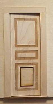 Door 2311 wooden dollhouse miniature 1:12 scale Made in USA Interior 5 Panel 
